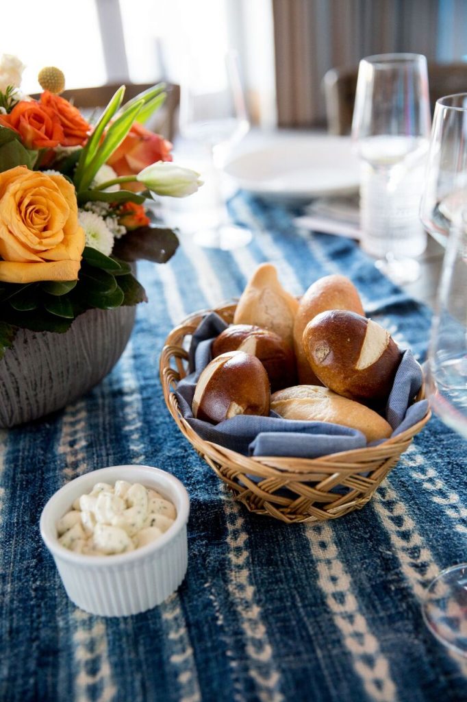 Fresh bread in a basket