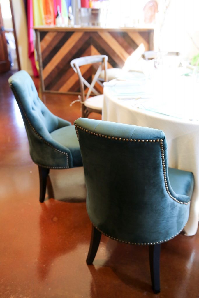 Teal chairs