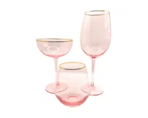 blush_glassware_with_gold_rim