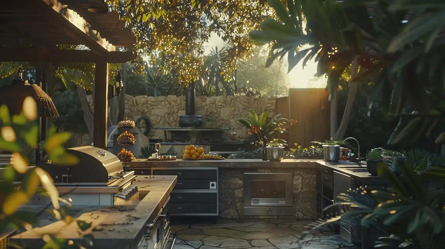 luxury outdoor kitchen