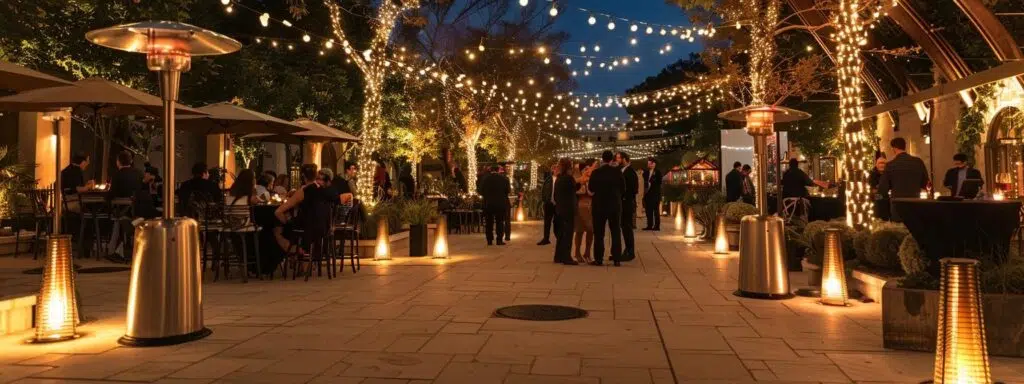 Outdoor Space Makeover for Festivities Heaters and Flooring