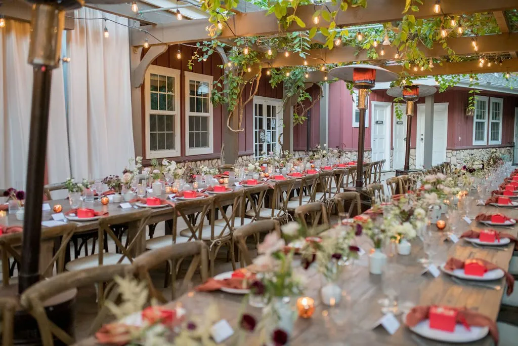 event tables and decor