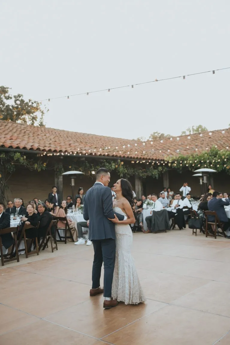 groom and bride on the dance floor