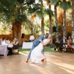 dance floor setup at wedding