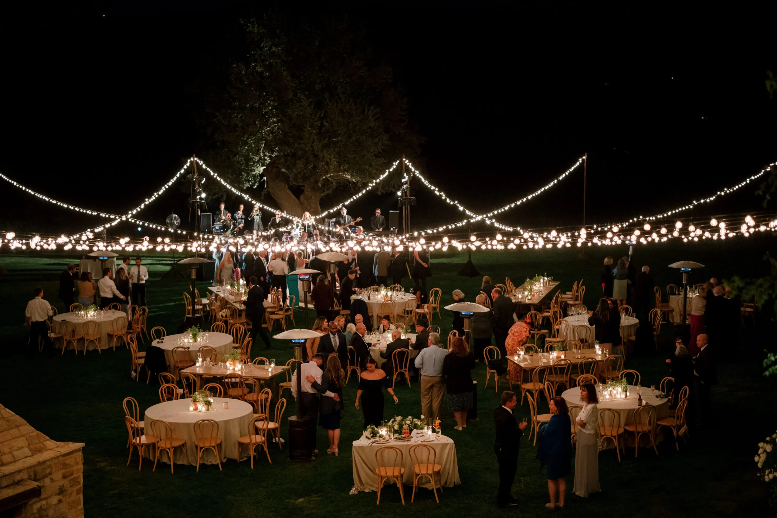 outdoor corporate event with climate control