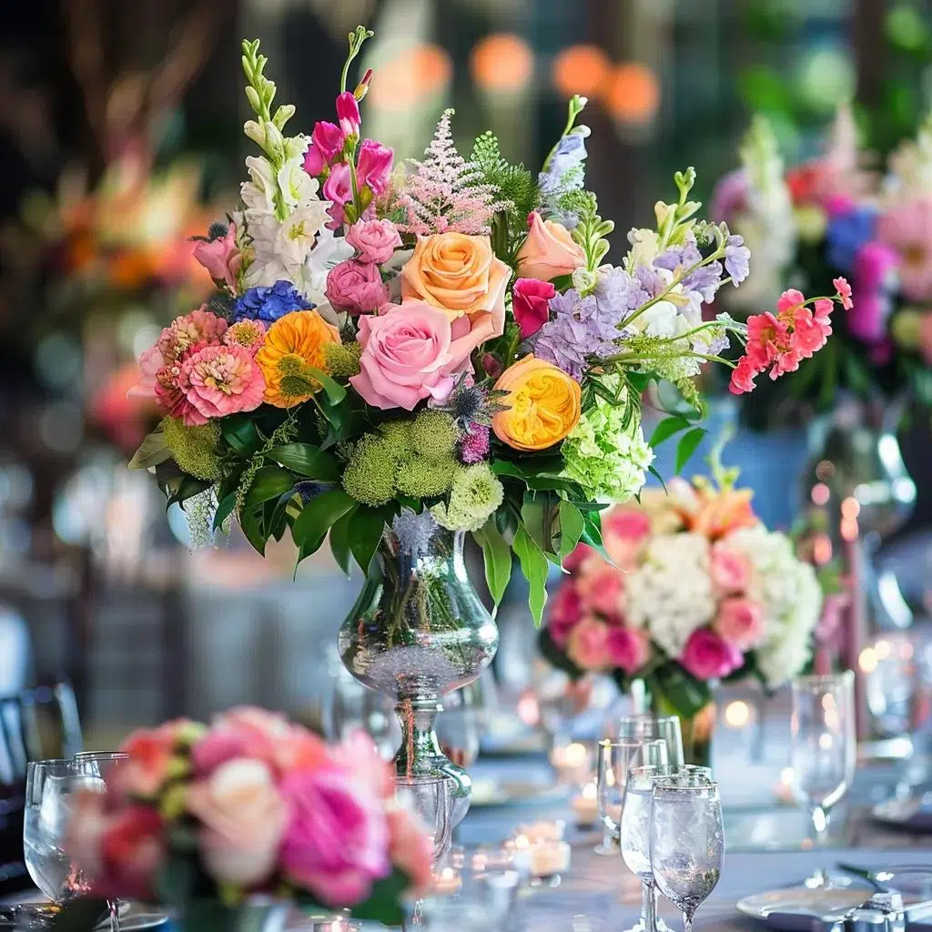 Popular wedding floral centerpieces in various styles and arrangements
