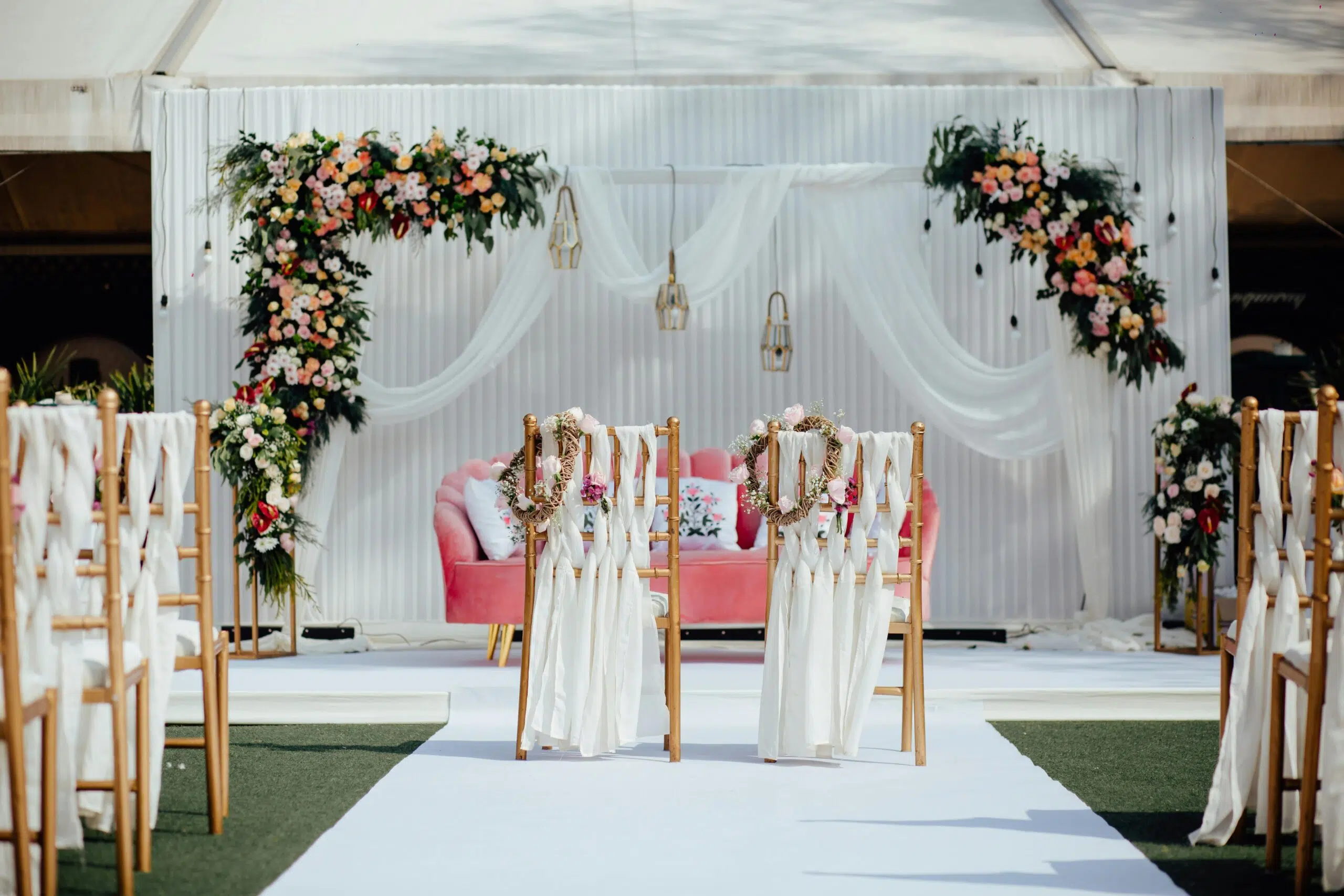 couches and chairs for wedding event