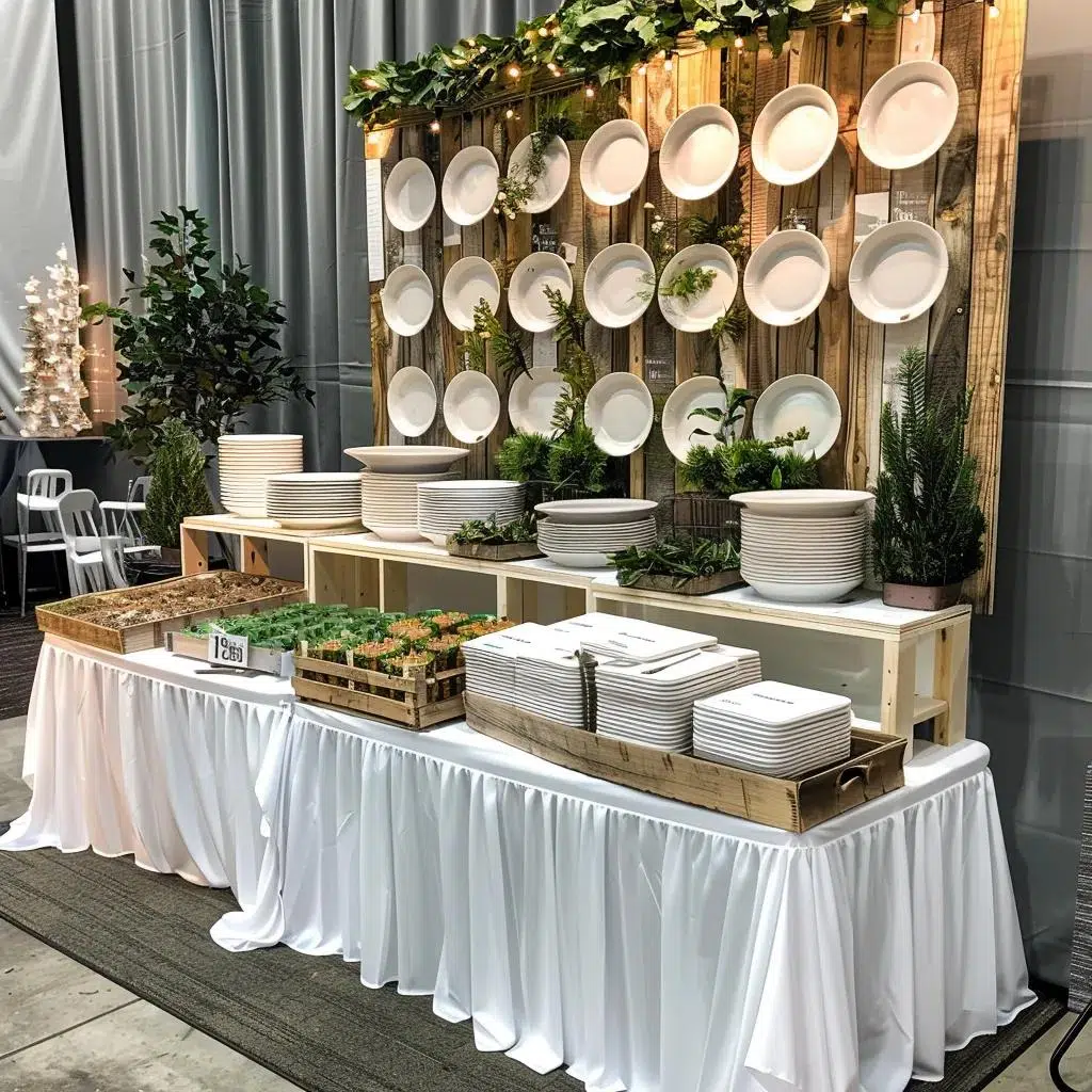 Sustainable event practices with reusable tableware and eco-friendly linens