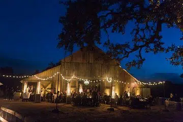 tented event with heaters