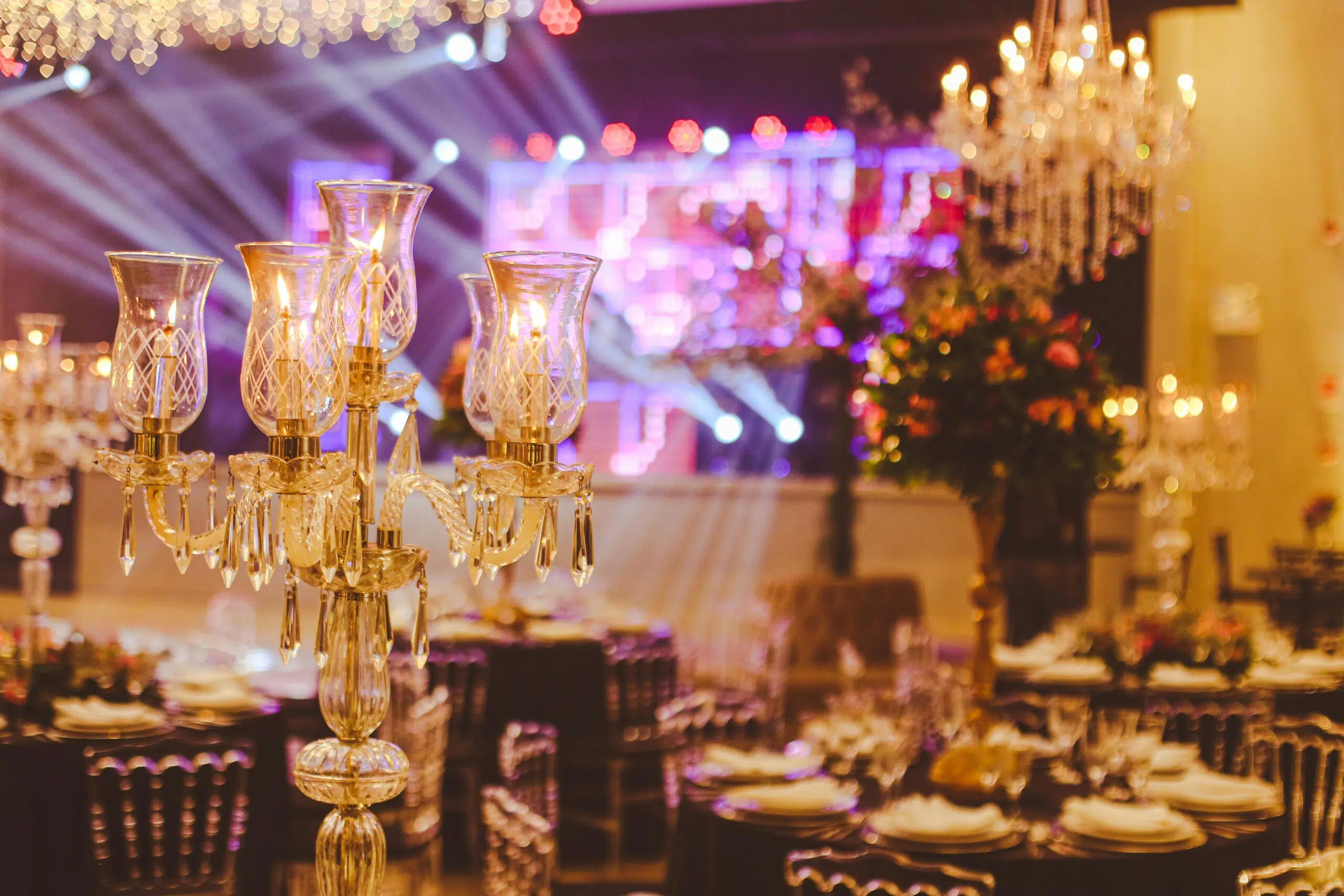 party decor at the ballroom
