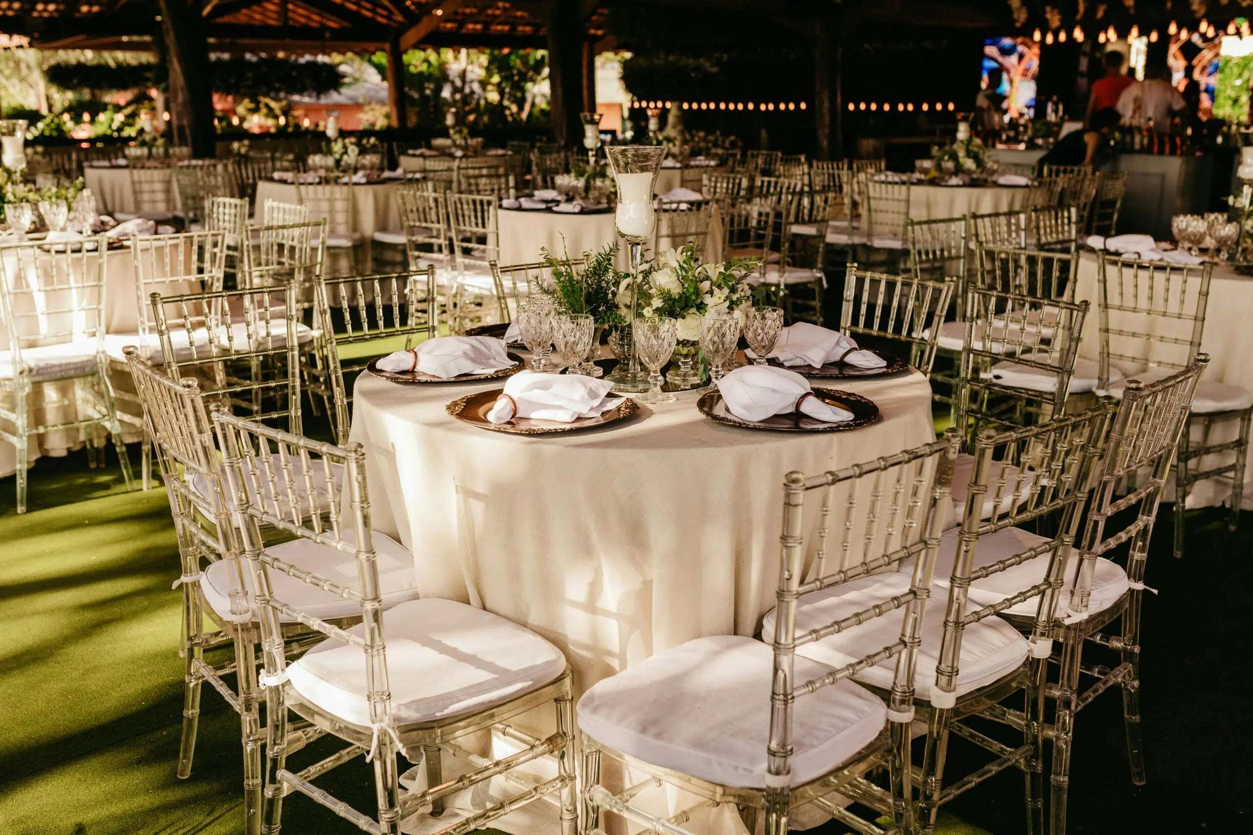 tables and chairs setup as per wedding theme