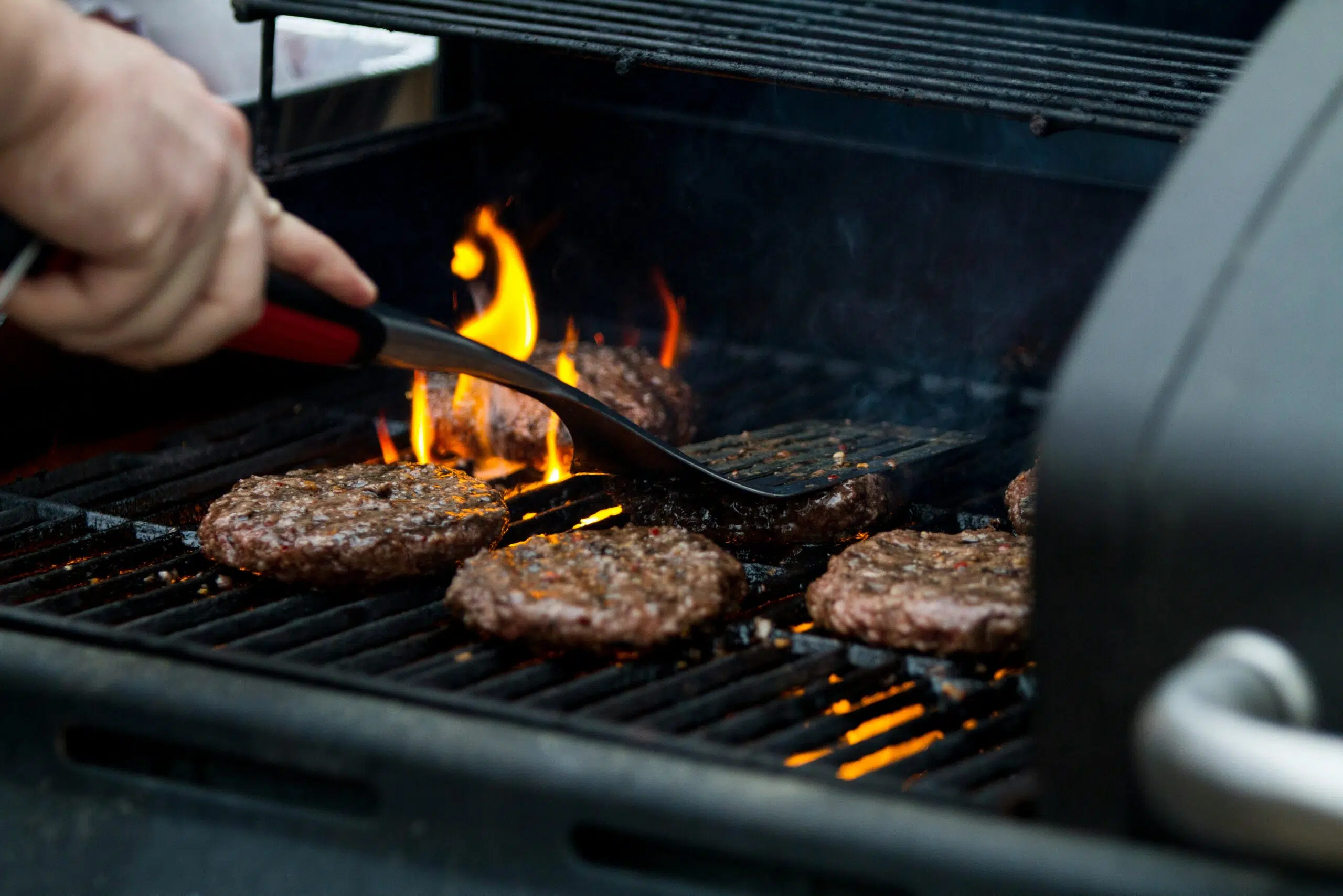 outdoor event with grilling progress