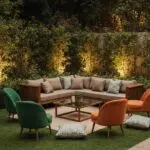 Stylish outdoor lounge furniture rental setup for private events in Southern California
