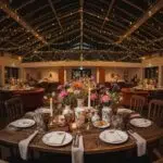 Personalized event decor with colorful floral arrangements and unique centerpieces
