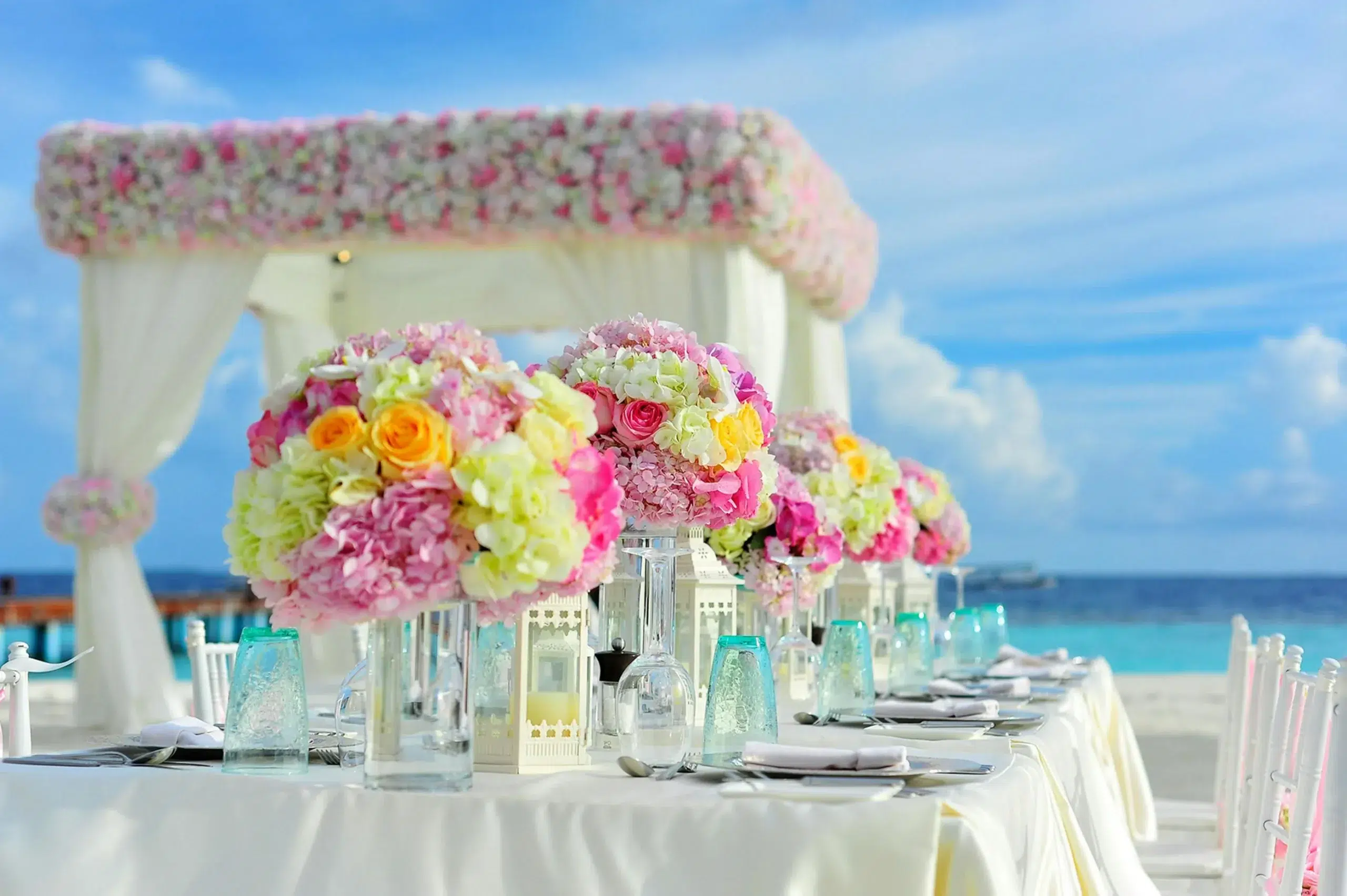 premium wedding decor by the sea
