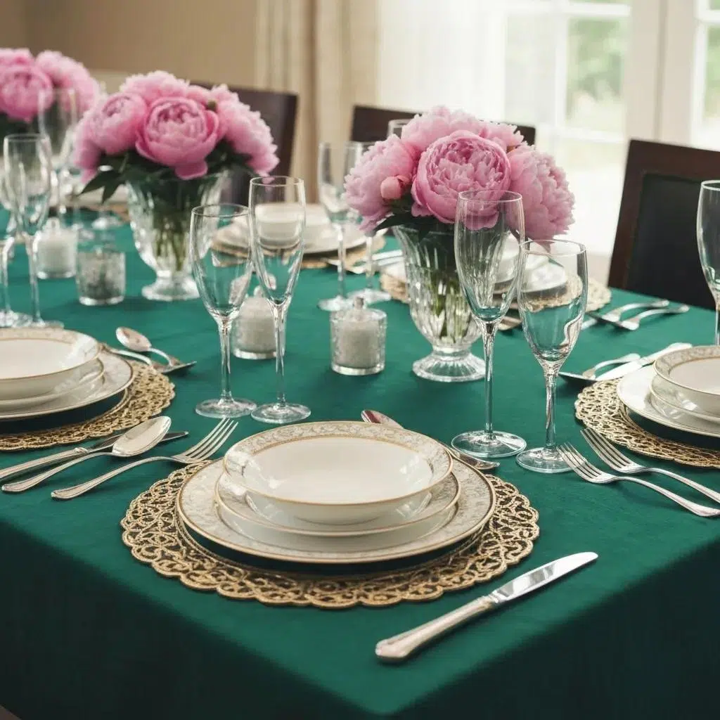Elegant table setting with fine china and luxurious linens for refined celebrations