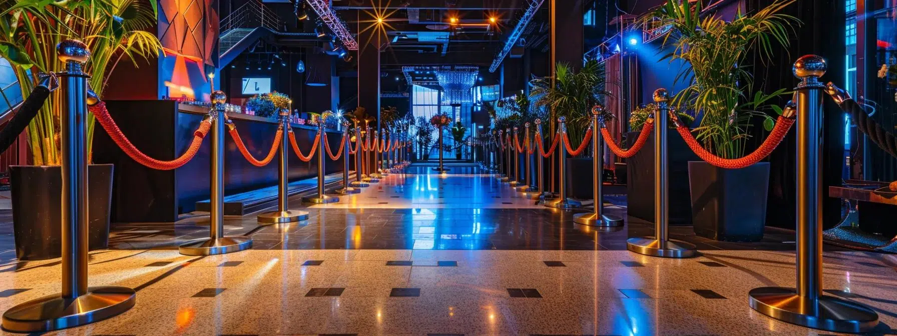 an elegant arrangement of various event barriers