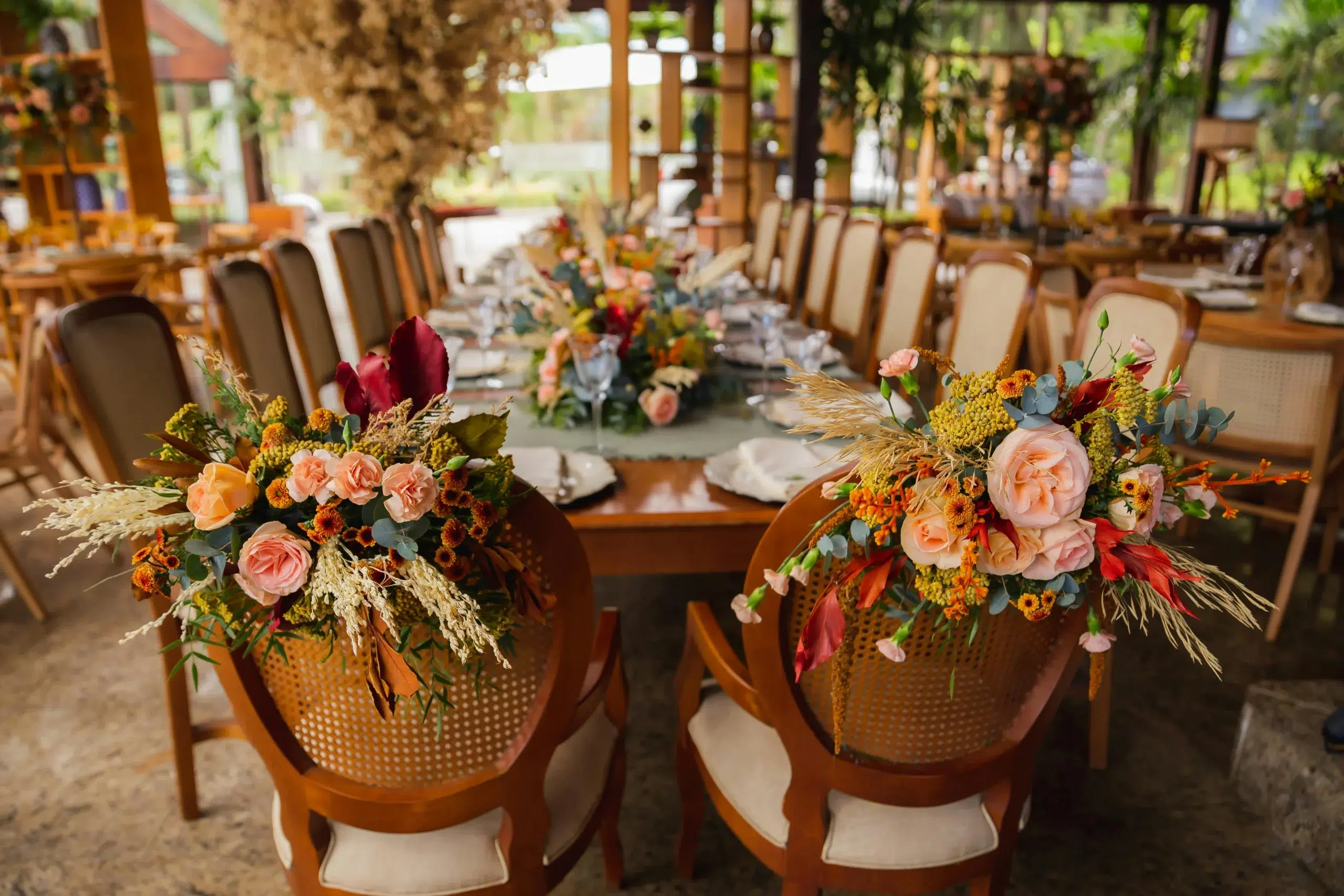 elegant floral decor at outdoor event venues