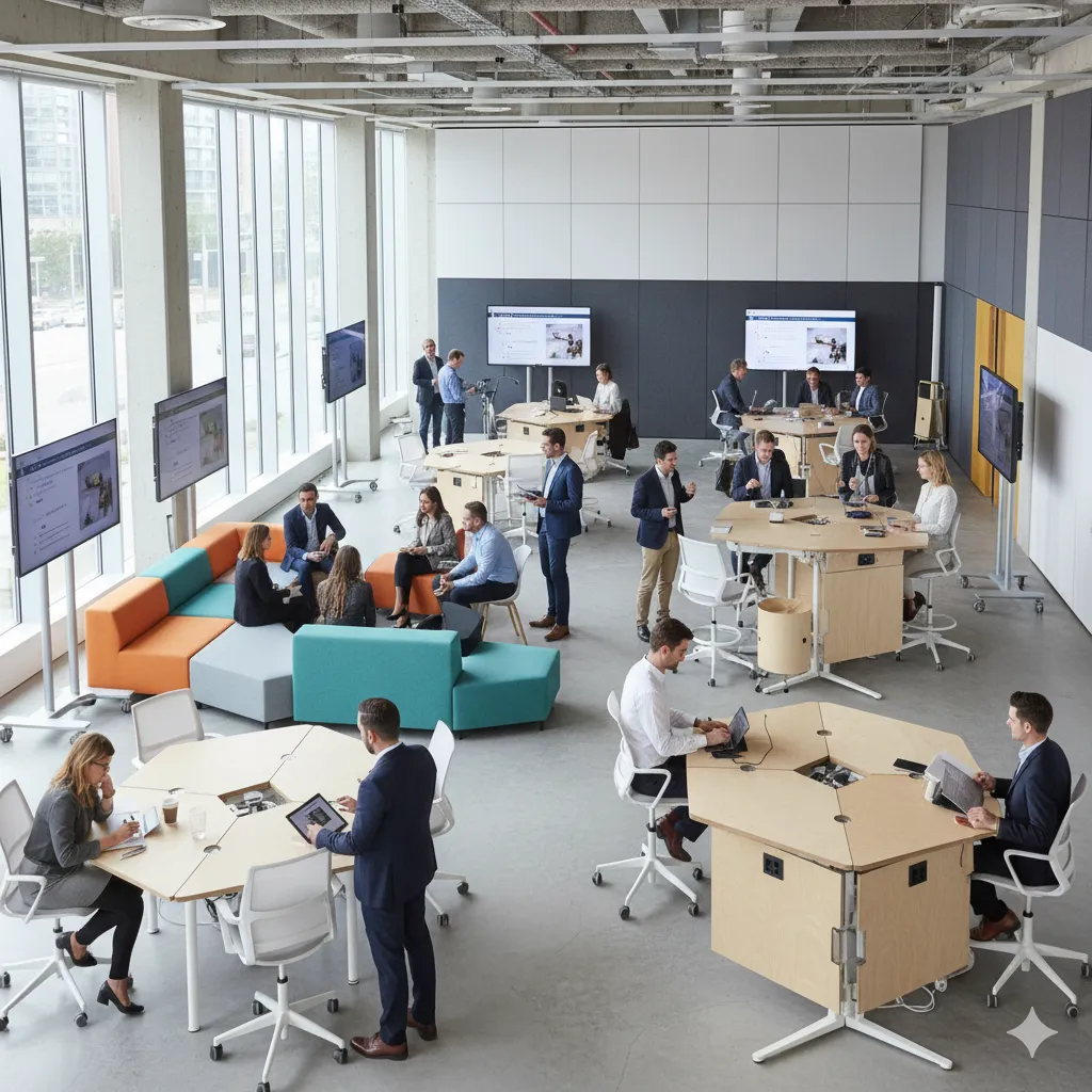 modular furniture at a conference