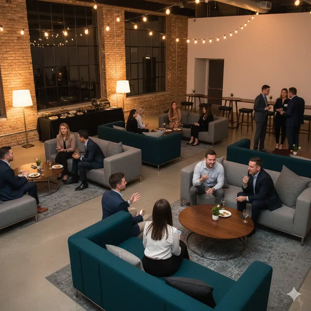 image of a corporate networking event
