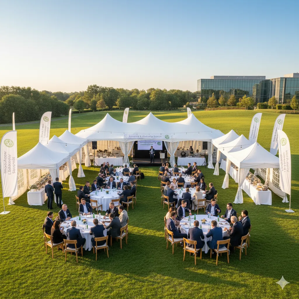 tented corporate retreat event