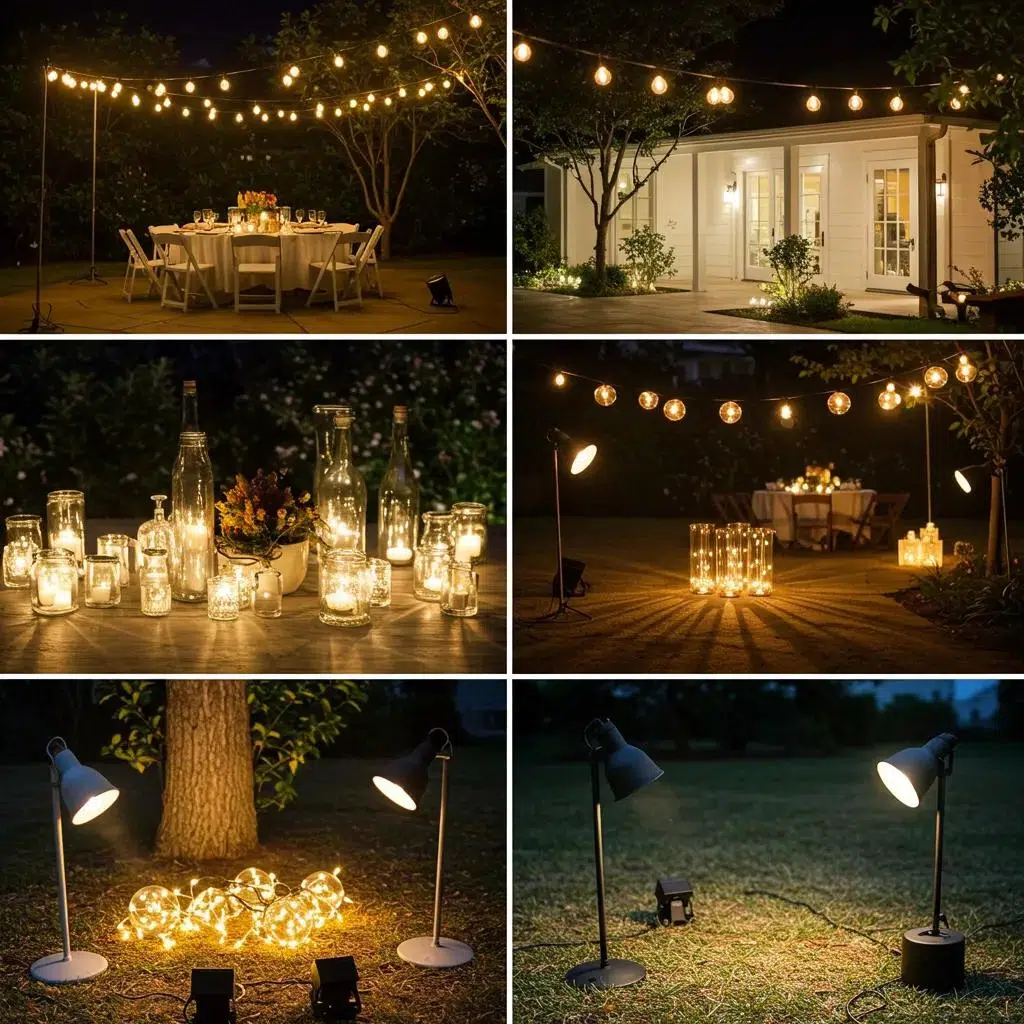 Diverse lighting options for creating ambiance at home events