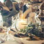 a beautiful winter tablescape