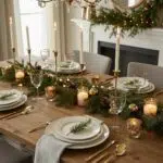 Stylish holiday gathering decor in Camarillo with elegant table settings and warm lighting
