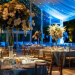wedding, lighting, chairs and tables, flowers for summer
