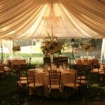 wedding tent, lighting, table and chair, decor