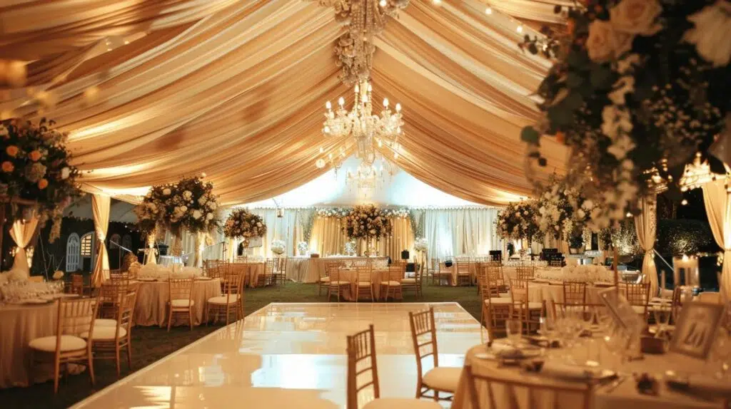 wedding tent, banquet, decor