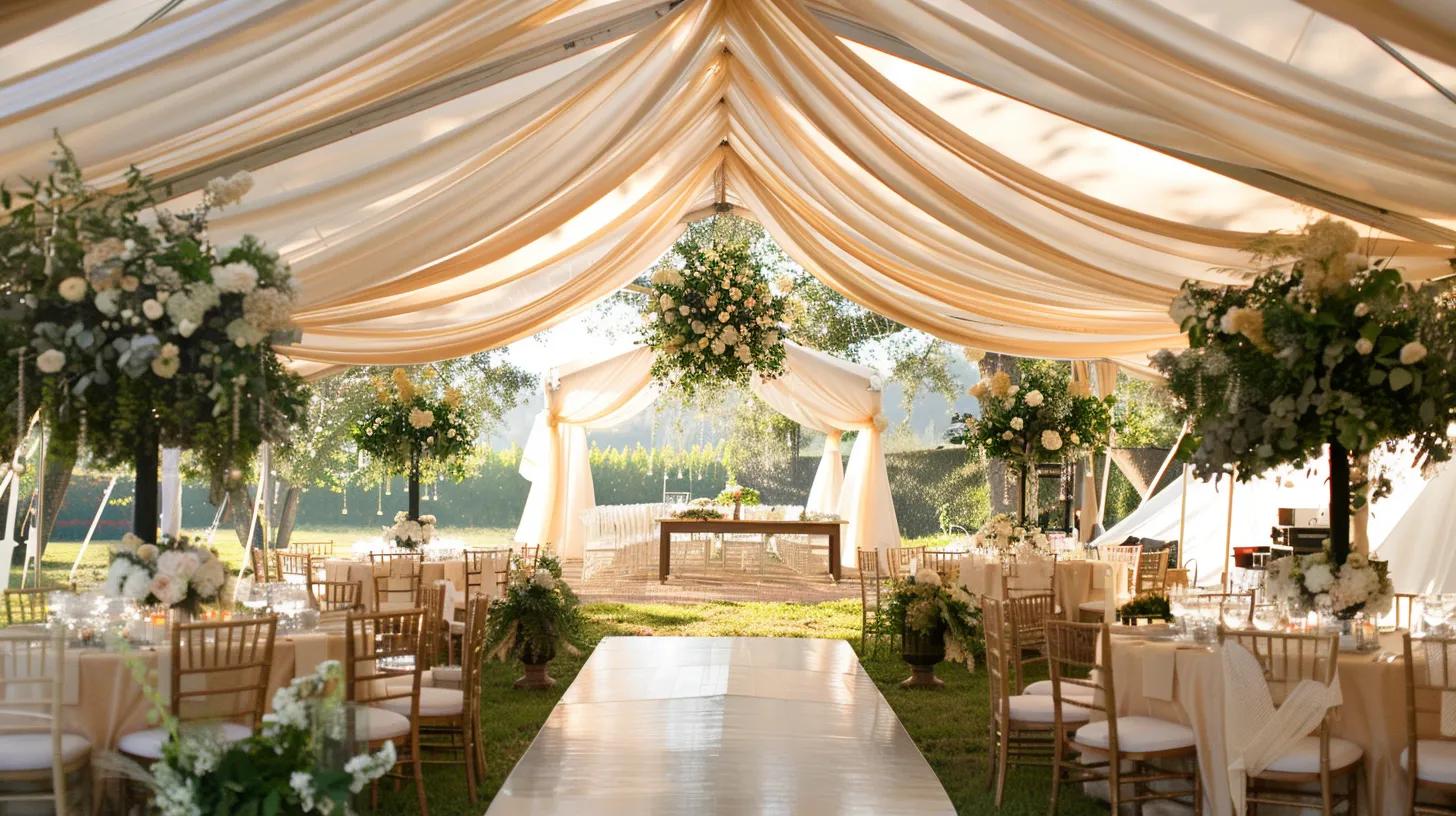 outdoor wedding tent