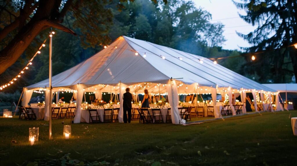 outdoor wedding tent