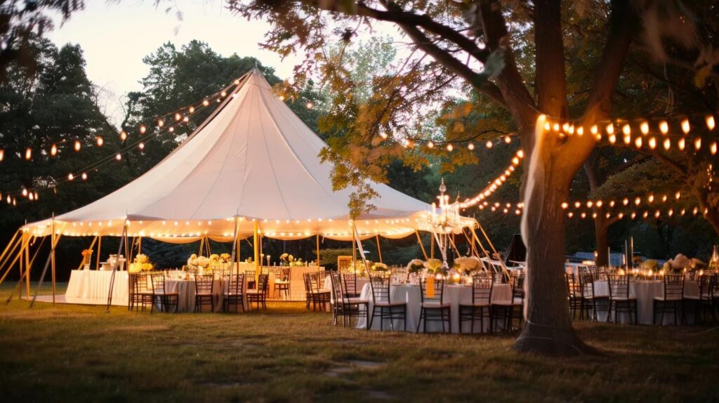 outdoor wedding tent