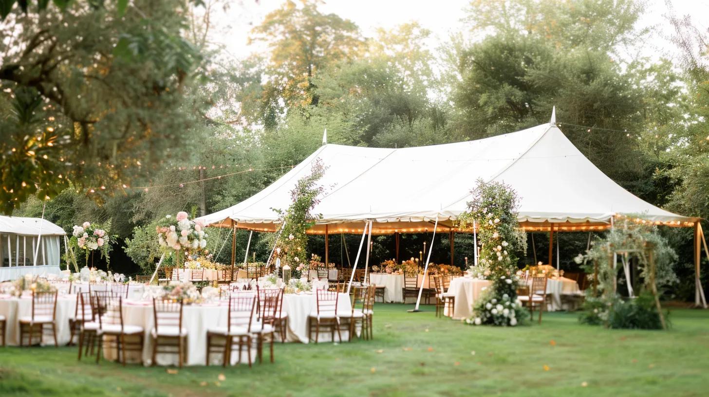 outdoor wedding tent