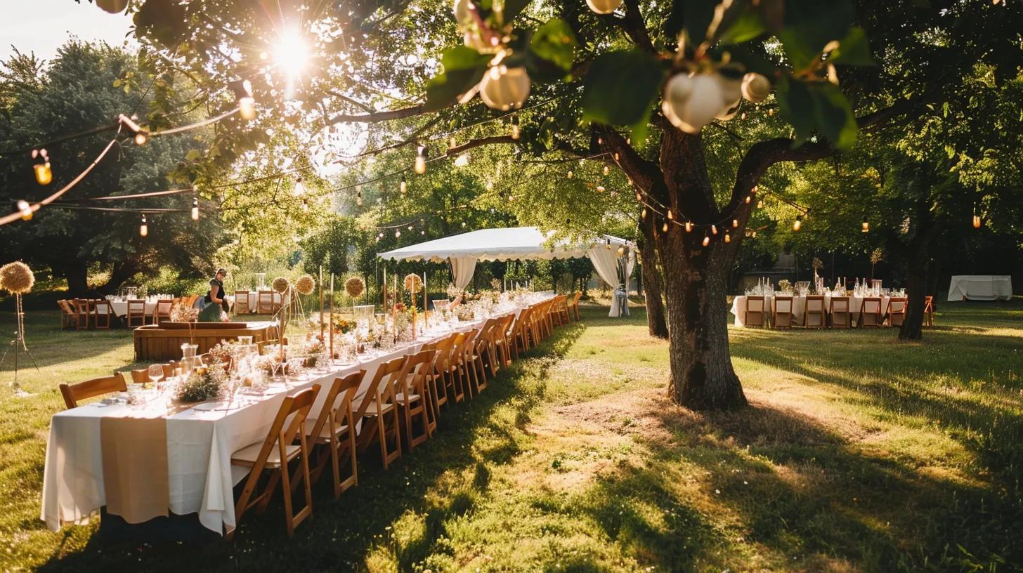 outdoor wedding in summer