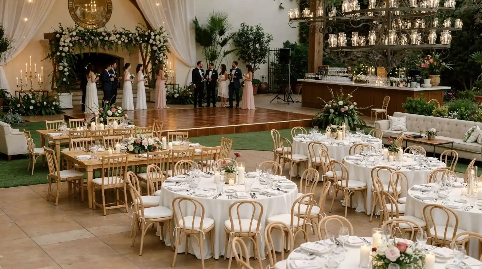 Weddings at the Santa Barbara Courthouse paired with elegant decor and furnishings create a charming