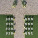 wedding ceremony aerial view