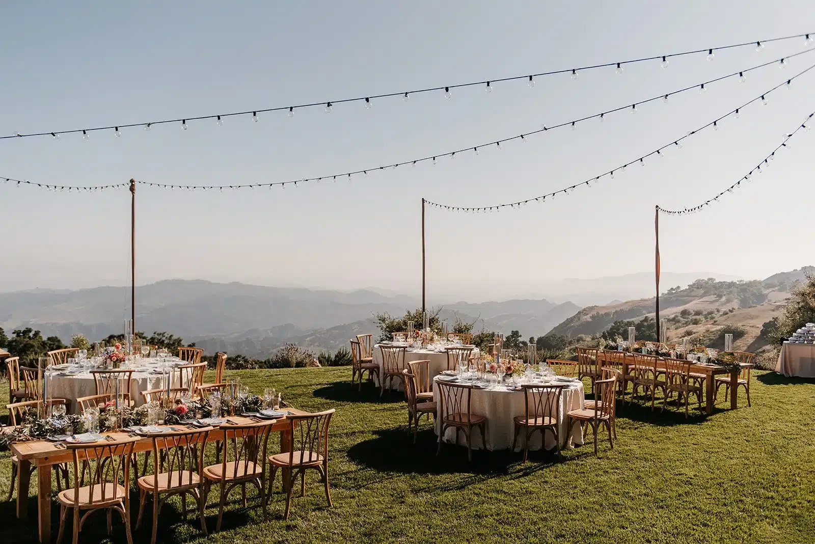 Historic Santa Barbara venue illuminated for evening event