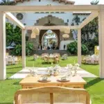 Santa Barbara reception entertainment area setup