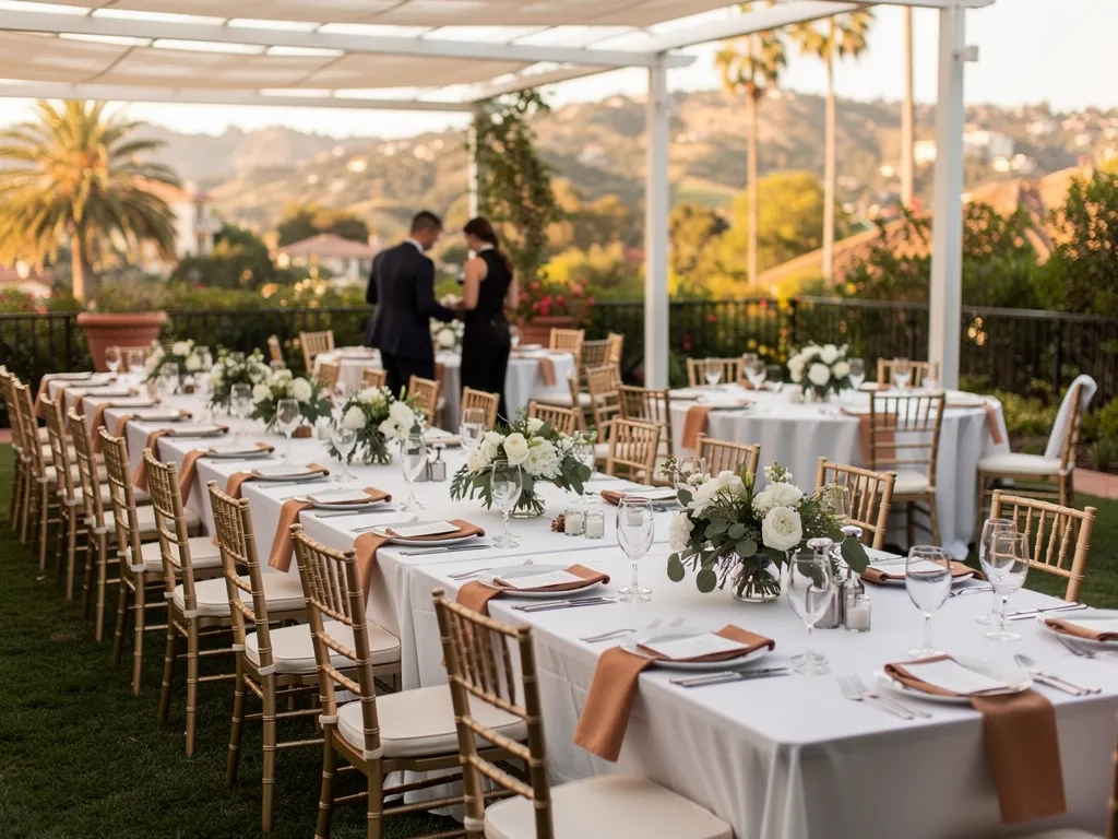 Prepare the Tabletop Plan for a Fall Reception