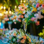 wedding, lighting, chairs and tables, flowers for decor