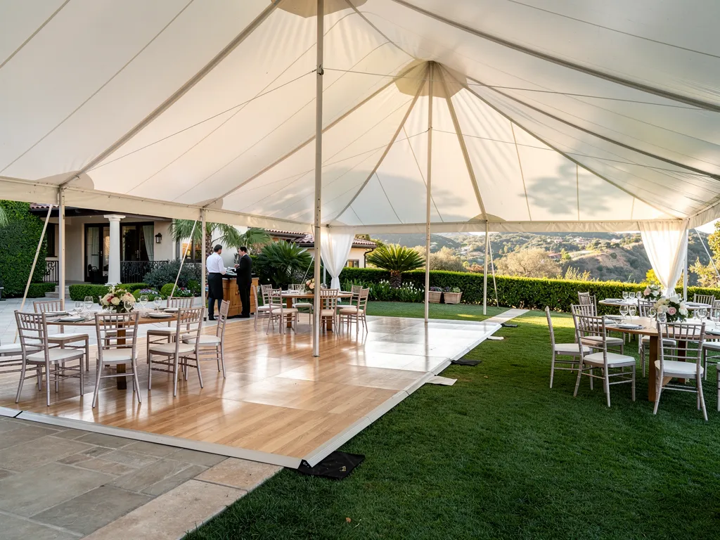 How Flooring Fits Into a Tented Estate Reception