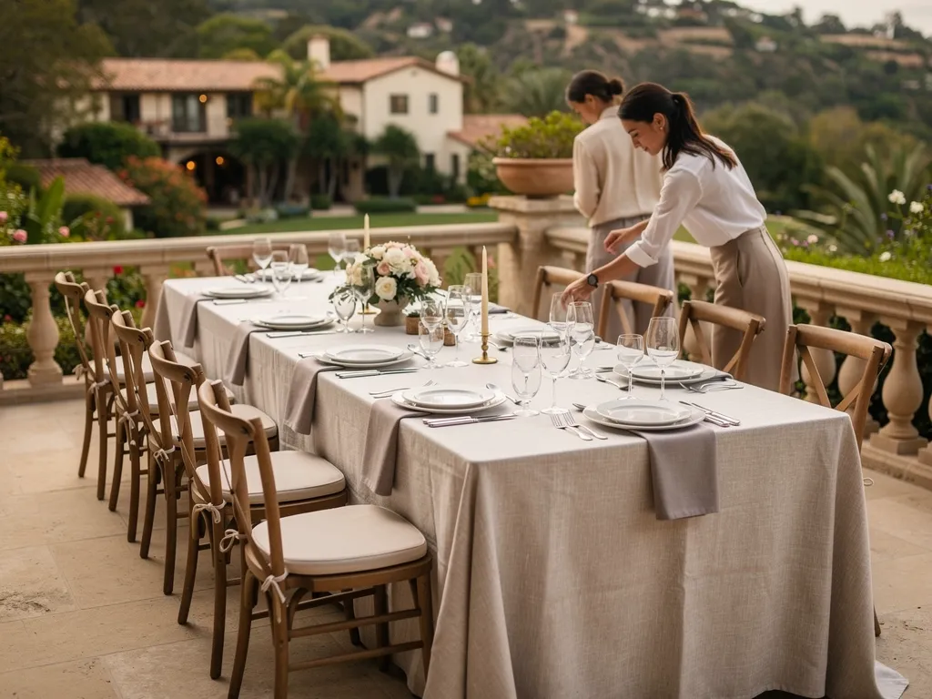 Coordinate Linens, Tabletop, and Service Pieces